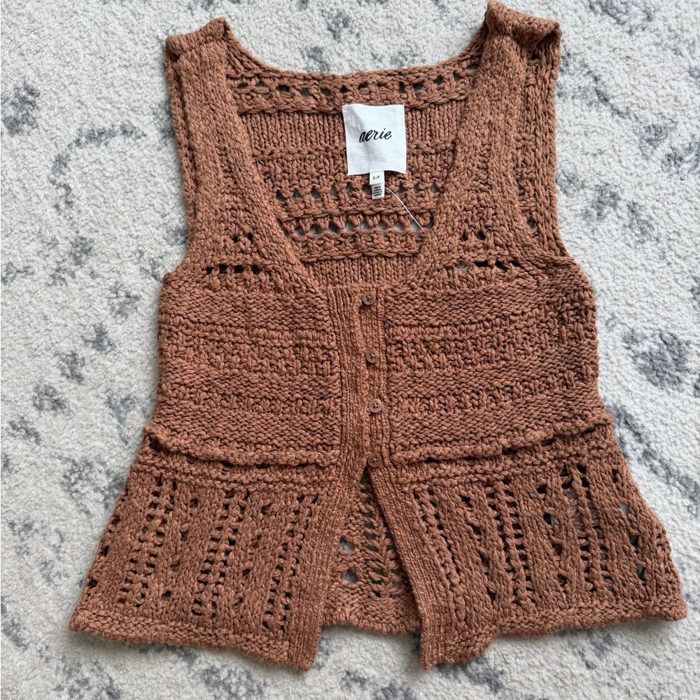 Aerie Brown Knit Tank top
